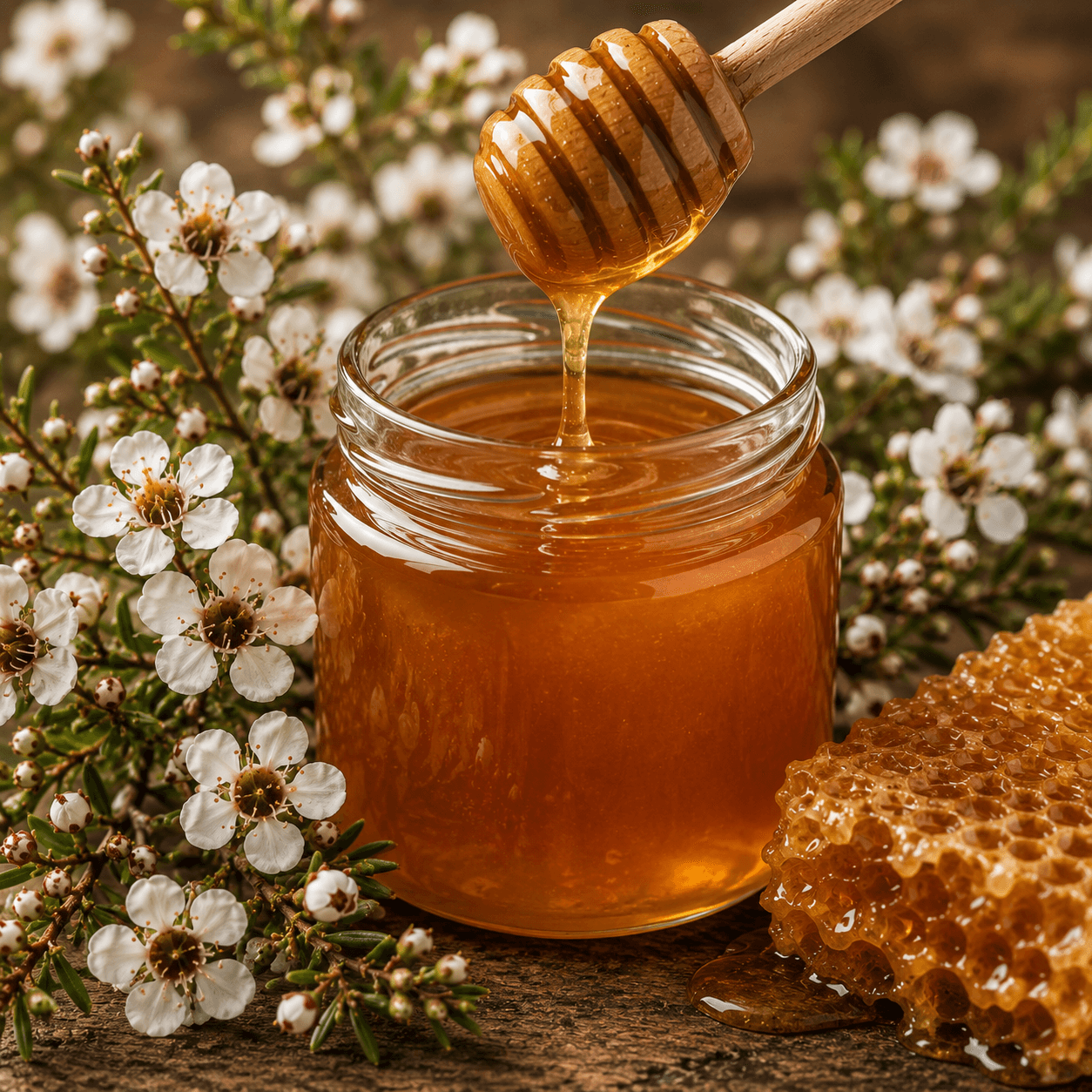 Manuka honey ingredient visual