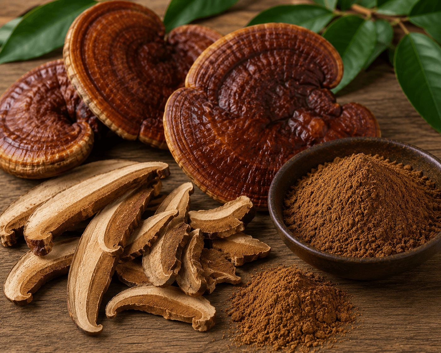 Reishi mushroom ingredient visual